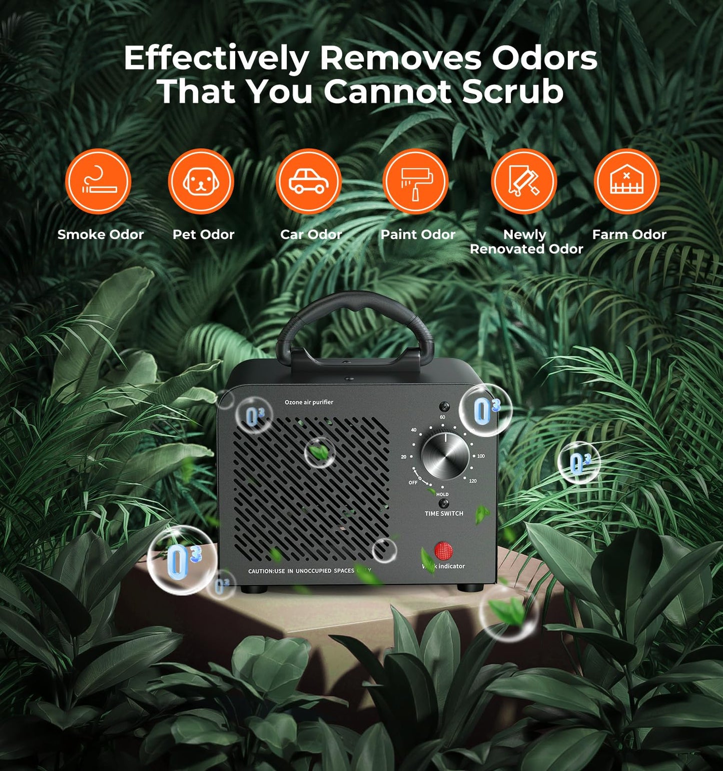 Hadlook Ozone Generator 48,000mg, Ozone Machine Odor Removal, O3 Ionizer