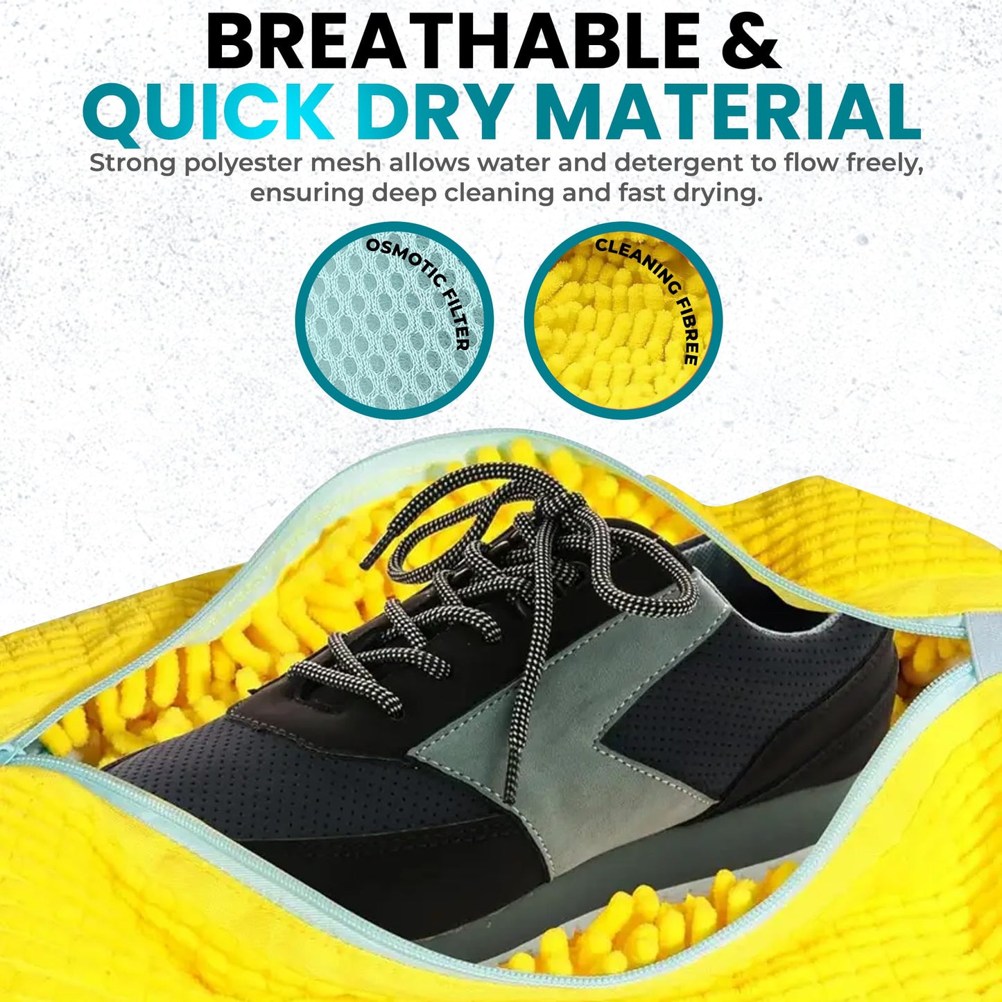 DASZERX 2-Pack Shoe Washing Bags โ Reusable 360ยฐ Wrap for Washing Machine & Dryer, Protect Sneakers, Boots & Delicate Footwear