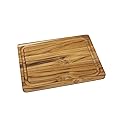 Lipper International 7215 Teak Wood Edge Grain Kitchen Cutting and Serving Board, Small, 12" x 9" x 5/8"