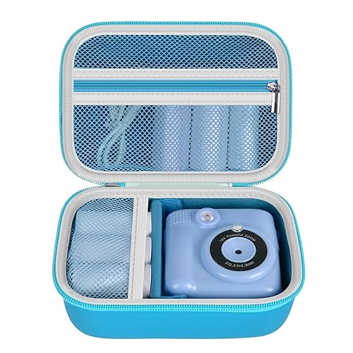 Againmore Kids Instant Print Camera Case with DIY Removable Divider, Portable Digital Camera Storage Bag Compatible with Dylanto/for HiMont/for