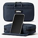 Halfday Sidekick Tech Organizer Kit | Flip-Out Kickstand for Phone/Tablet, Zip-Flat Pouch with Power Mesh & Elastic for Cable & Charger