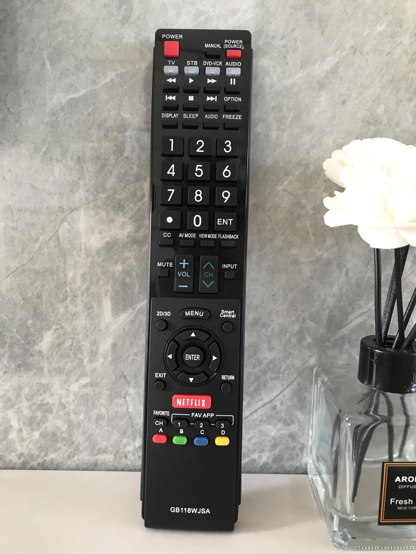 Replacement Remote Control Universal for Sharp LC-60LE650U LC-60LE750U LC-70C6500U Aquos Smart LED 3D HDTV