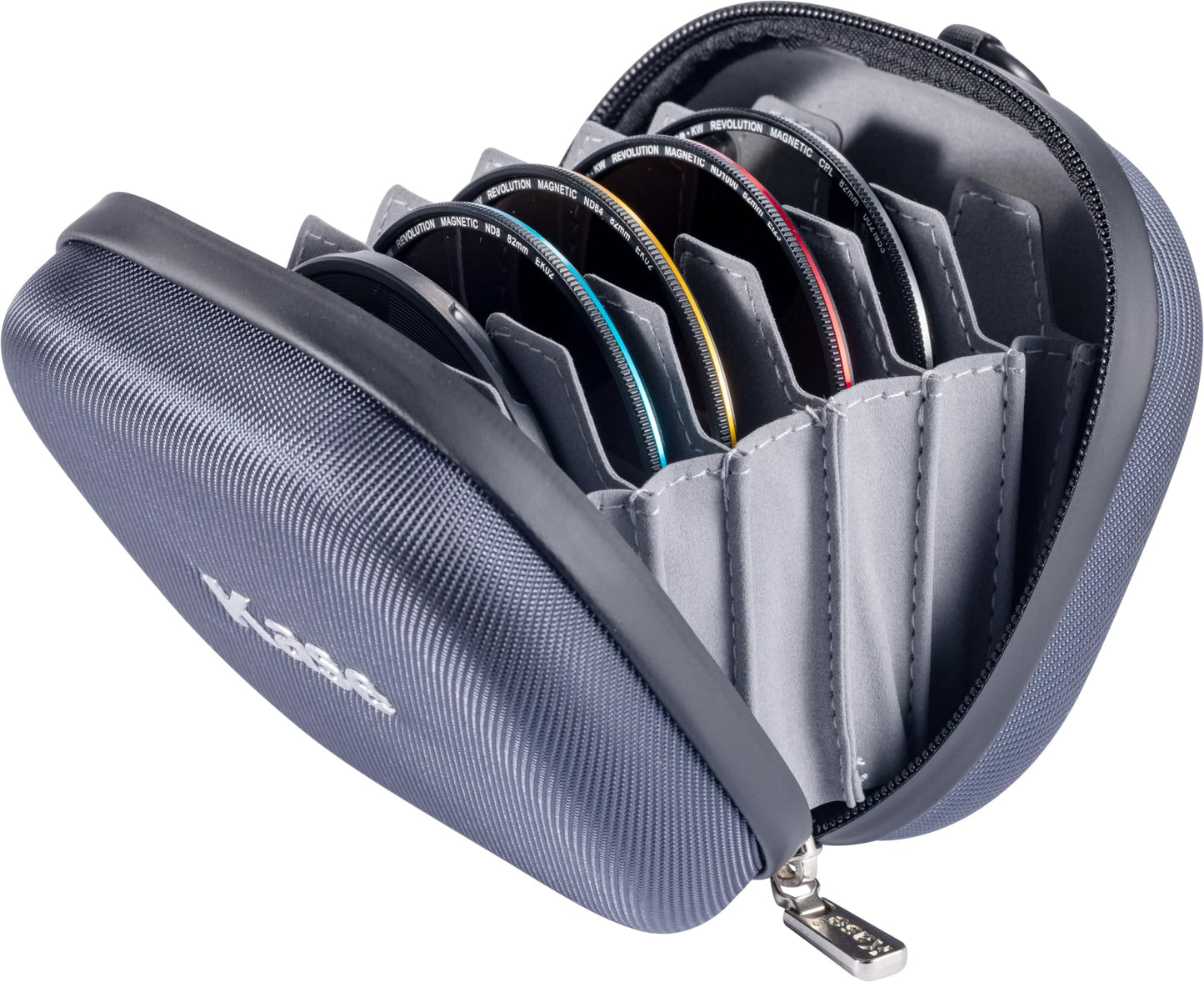 Kase Revolution Plus Hard Shell Tortoise Filter Wallet Case 8 Pocket + Carabiner (Medium 62-86mm)
