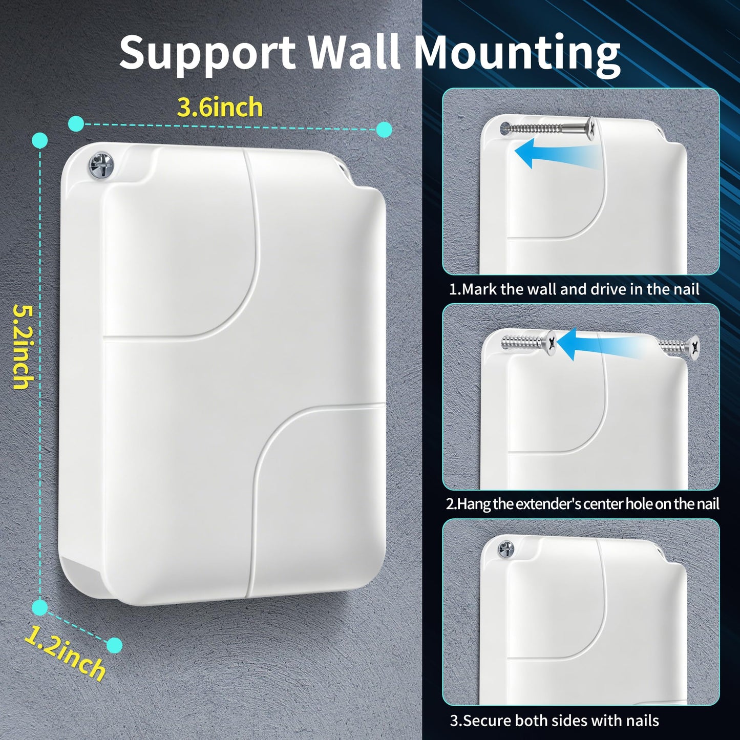 4 Port Outdoor 10/100Mbps PoE Extender, IEEE802.3af/at PoE+ Repeater, IP66 Waterproof with VLAN Function, Extend Up to 100M(328Ft), Plug and Play Wall