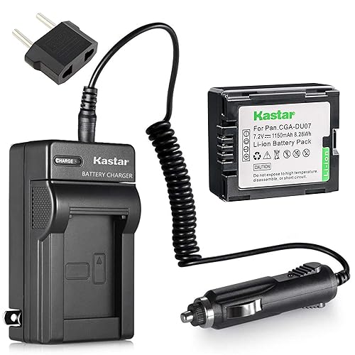 Kastar NEW Battery+Charger for Hitachi DVD Camcorder DZ-BX35A Video Camera CGA-DU07 NEW