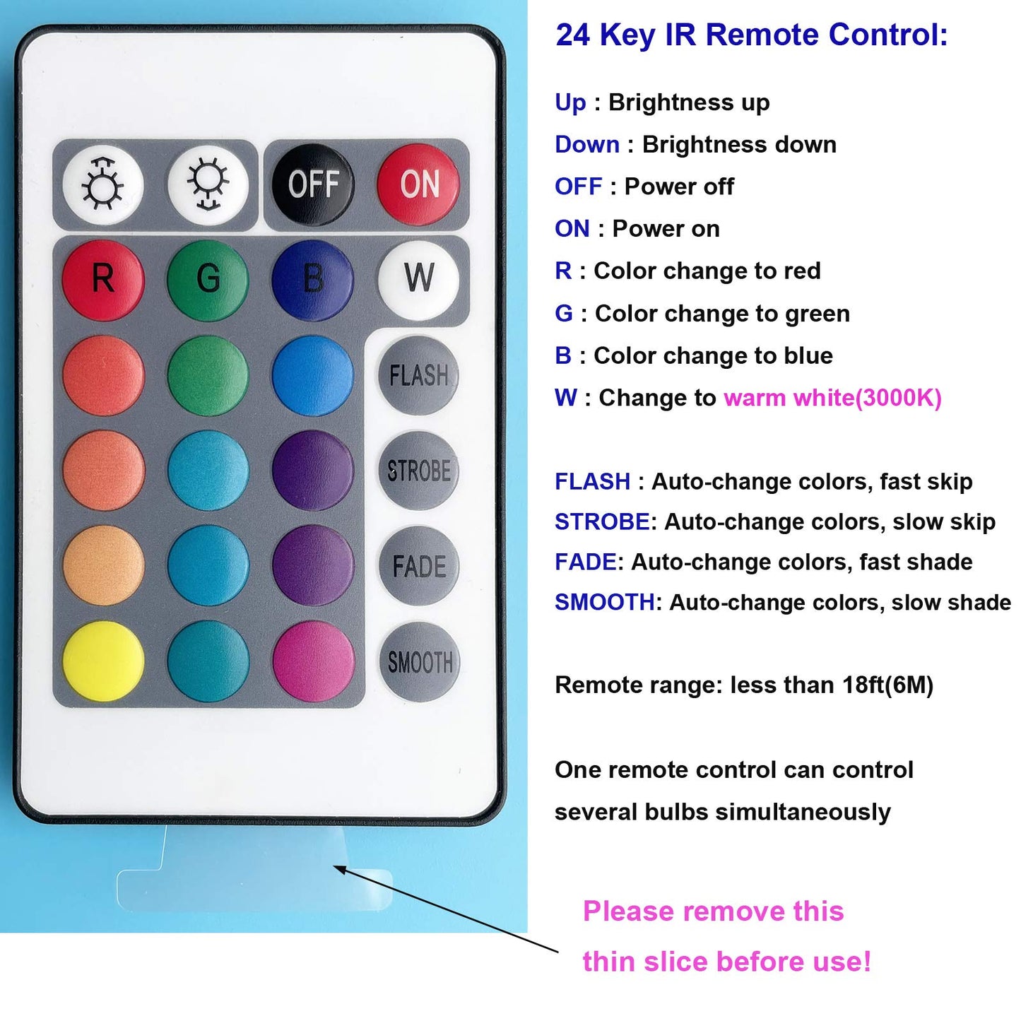 CUISANHOUSE Par38 Color Changing Flood Light Bulbs, Outdoor/Indoor Dimmable E26 30W LED Remote Control Bulb for Valentine's Day Home Party