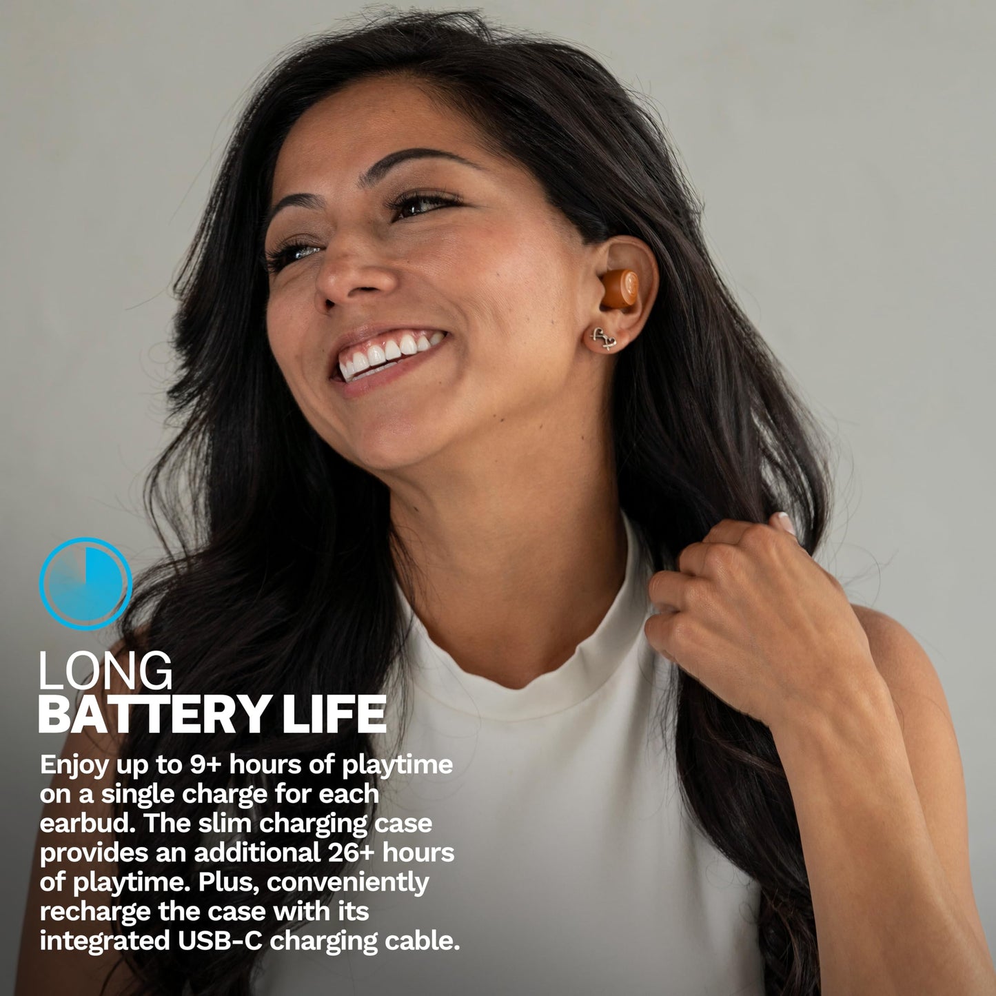 JLab, Go Air Pop+ Tones, True Wireless Earbuds, Bluetooth Earbuds with Microphone, Dual Connect, EQ3 Sound, 7572 W