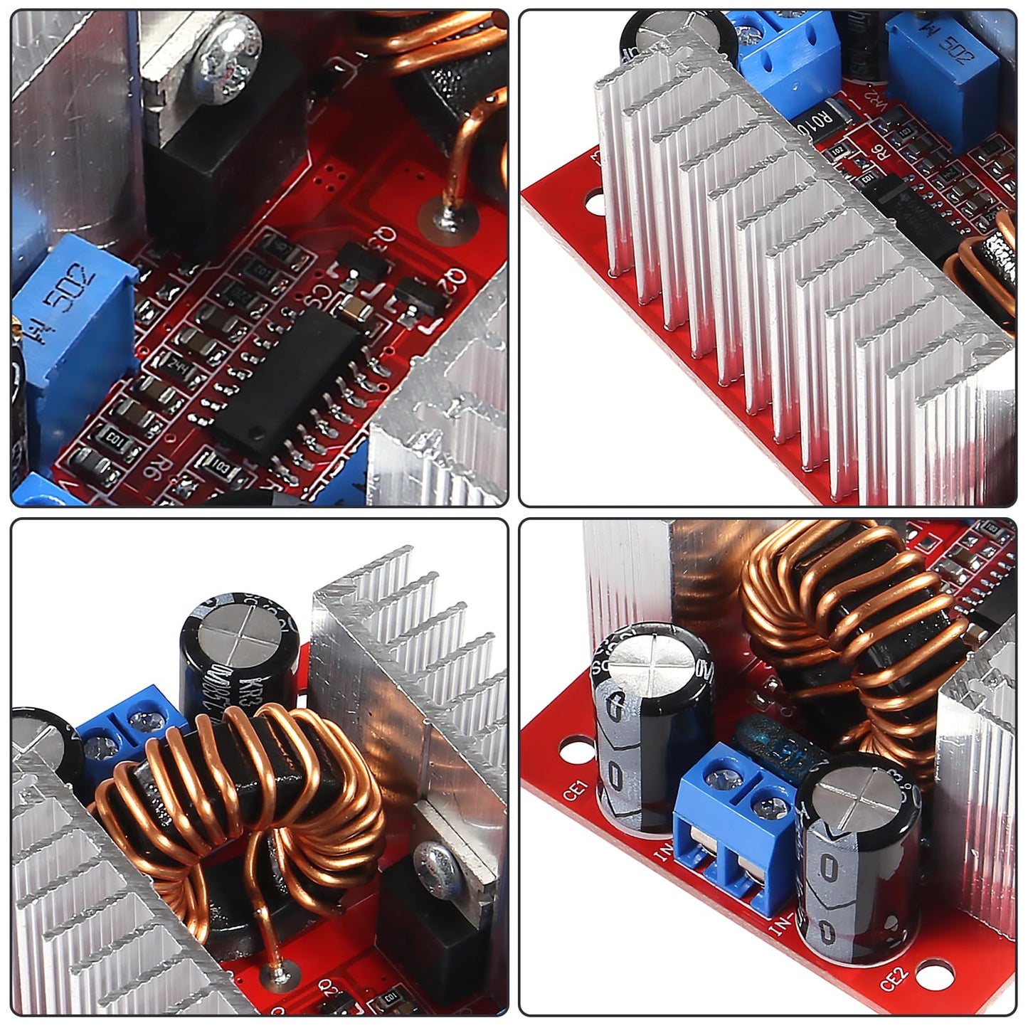 XIITIA 2pcs DC 400W 15A Step-up Boost Converter Constant Current Power Supply LED Driver DC8.5V-50V to DC10V-60V Voltage Charger Step Up Module…