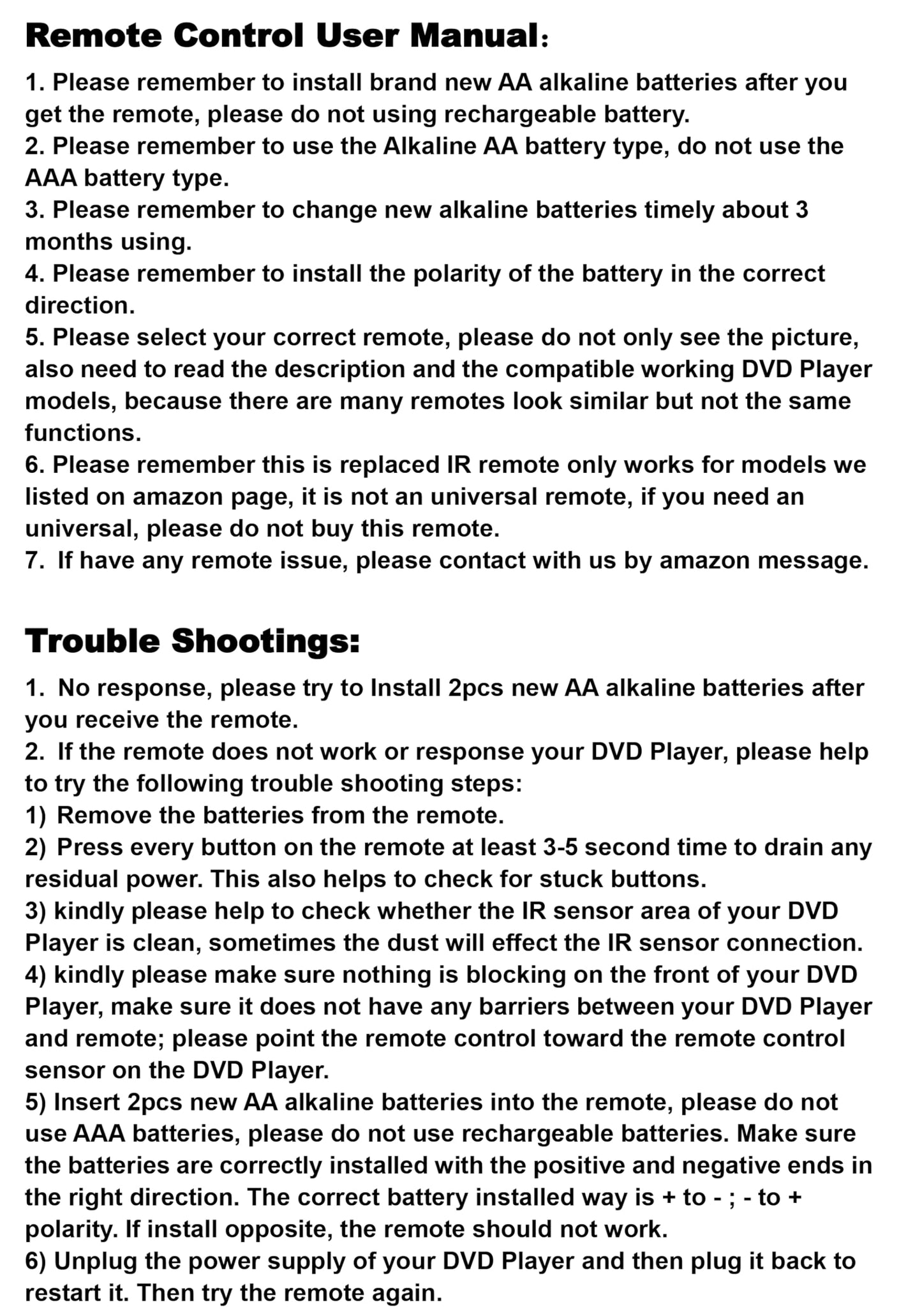 RMT-D197A Replace Remote Control fit for Sony DVD Player DVP-SR510H DVP-SR210P DVP-SR510 DVP-SR210 DVP-SR201P DVP-SR405P RMTD197A DVPSR510H DVPSR210P