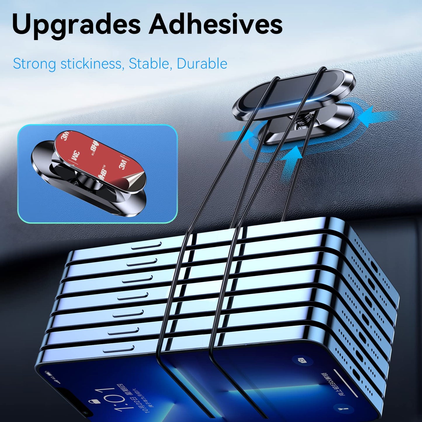 ?2-Pack? Magnetic Phone Holder for Car Dash?Strong Magnet? Magnetic Car Phone Holder Mount ?4 Plate? Phone Holders for Your Car Phone Mount for Car