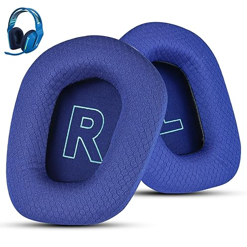 Wzsipod Fabric Replacement Ear Pads for Logitech G733 Gaming Headset, Also Fit Logitech G335 Wireless Headphone, EarPads Accessories with Soft Mesh…
