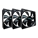 APEVIA CF314S-BK 140mm 4pin Molex & 3pin Motherboard Black Silent Case Fan (3-pk)