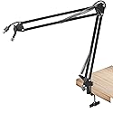 Sound Around Soul Inscriptions Press USB Suspension Boom Microphone Stand-Adjustable Compact USB Microphone Arm Stand,Durable Steel for Radio