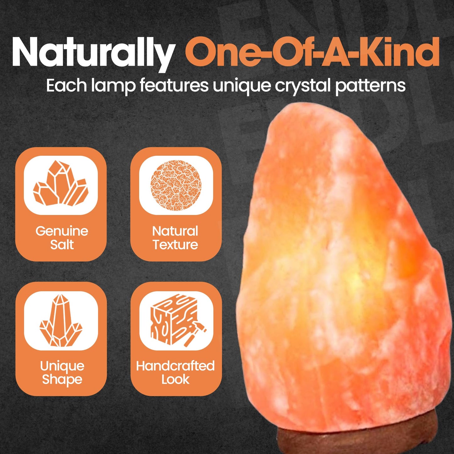 ZESTIQ FOODS Himalayan Salt Lamp - Natural Pink Salt Rock Lamp, Crystal Night Light for Bedroom, Home & Office, Air Purifier, Relaxation & Home Decor