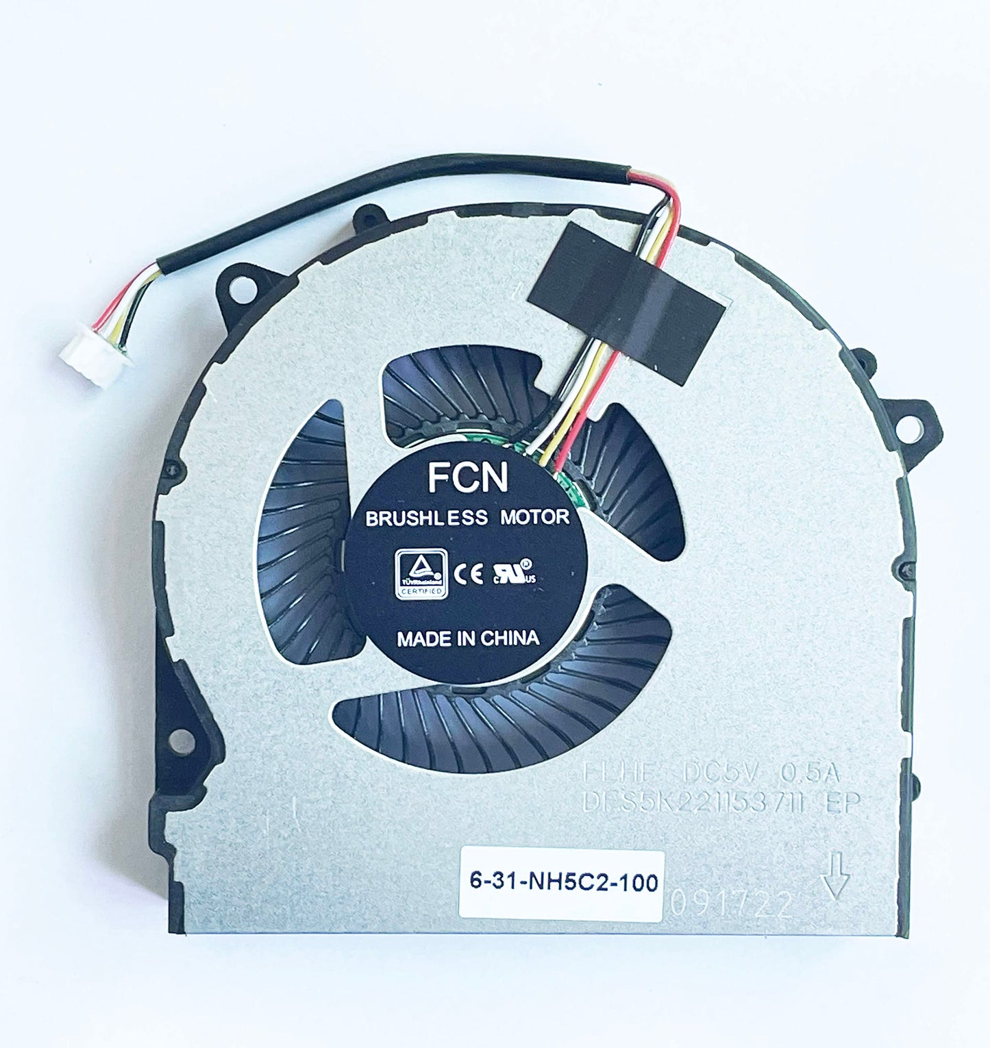 Fleshy Leaf CPU+GPU Cooling Fan Replacement for Hasee G7-CT5NA G7-CT7NA Z8-CT7NA Z8-CT7NT Z8-CR7N1 6-31-NH5C2-100 6-31-NH77L-100 DFS5M325063B1N FLHJ