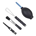 Keyboard Cleaning Kit - 1x Mini Brush, 1x Cleaning Brush, 1x Keyboard Cap Remover, 1x Air Blower and 1x Cleaning Cloth - Also for Laptops, Camera
