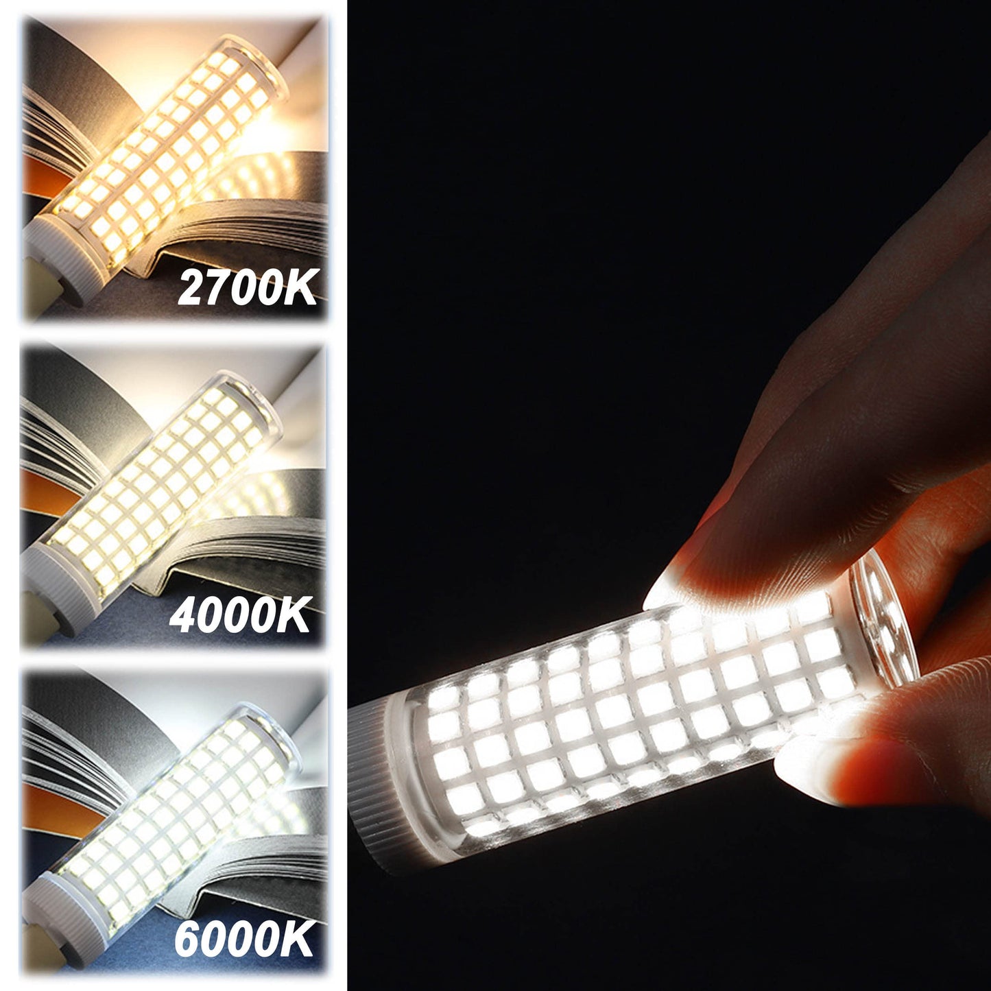 ALIDE E12 C7 10W 6000K LED Candelabra Bulbs 100w Equivalent, 5Pack