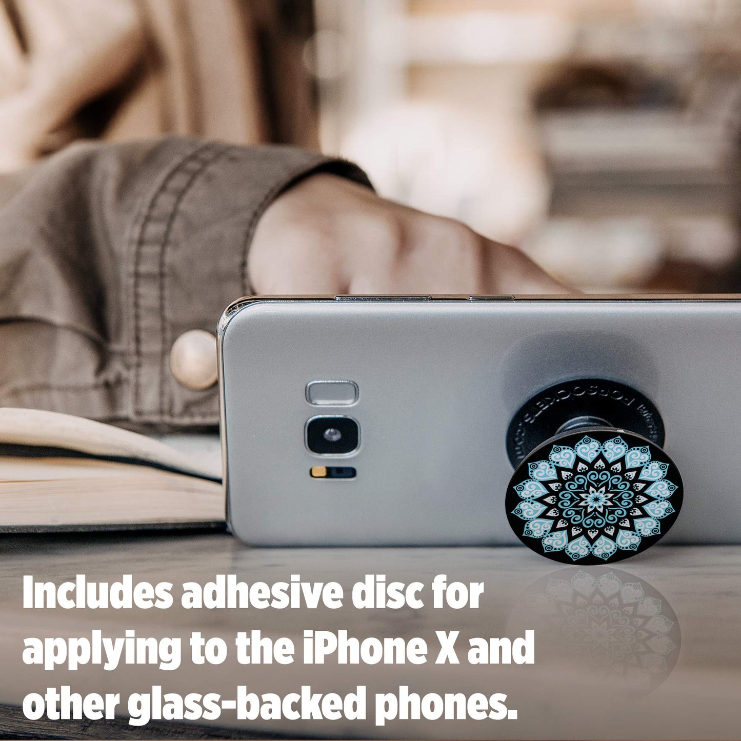 PopSockets: Collapsible Grip & Stand for Phones and Tablets - Peace Mandala Sky