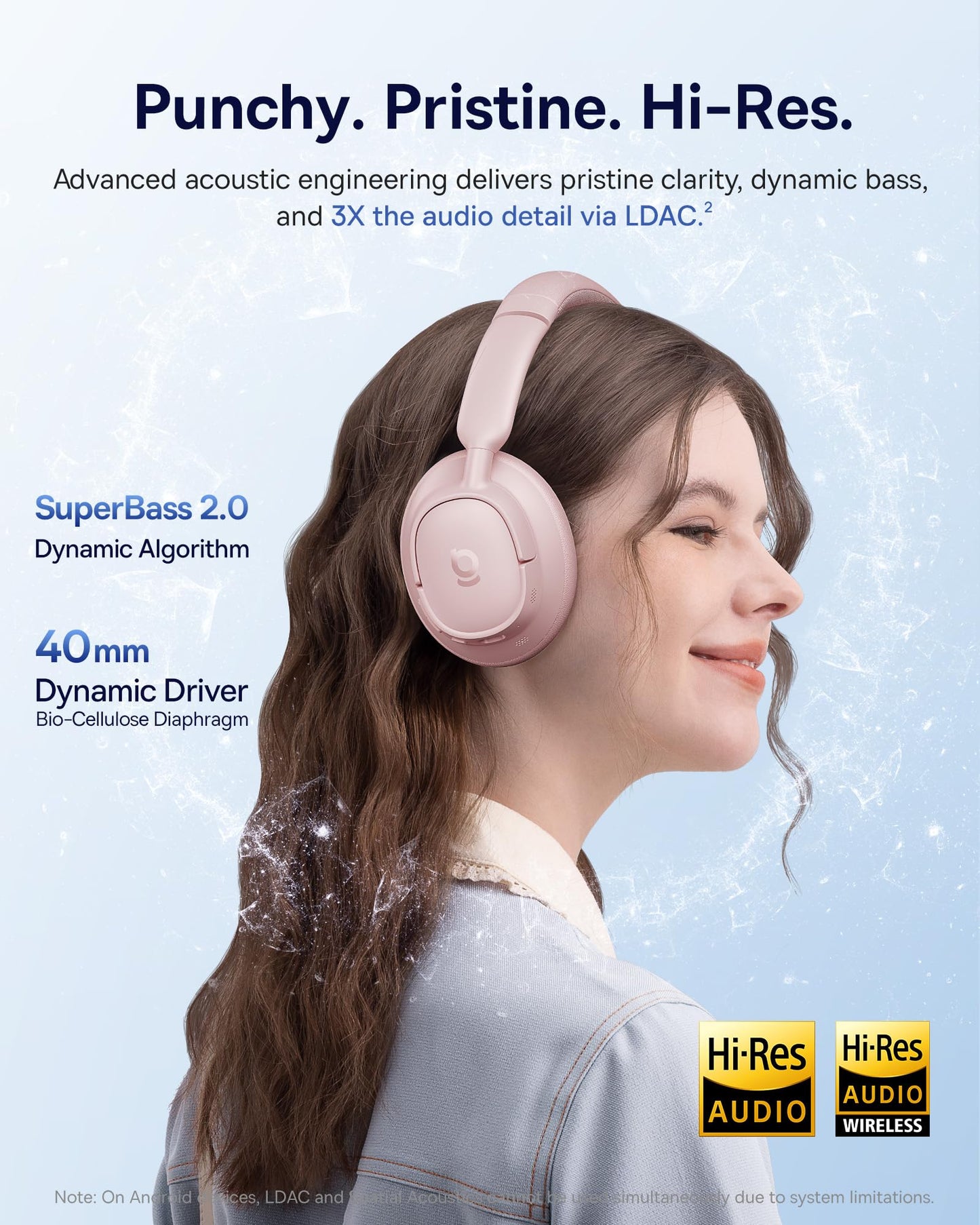 Baseus Bass BH1 NC Adaptive Active Noise Cancelling Headphones, Real-Time Adaptive Hybrid ANC, SuperBass 2.0, LDAC Hi-Res Sound, 80H Playtime, 5-Mic…