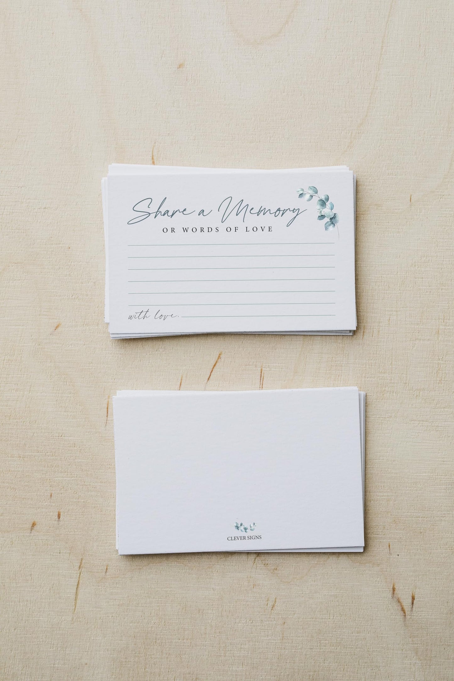 CLEVER SIGNS 50 Pcs Share a Memory Card, 4" x 6" - for Celebration of Life Birthday Anniversary Memorial Funeral Graduation Bridal Shower Game