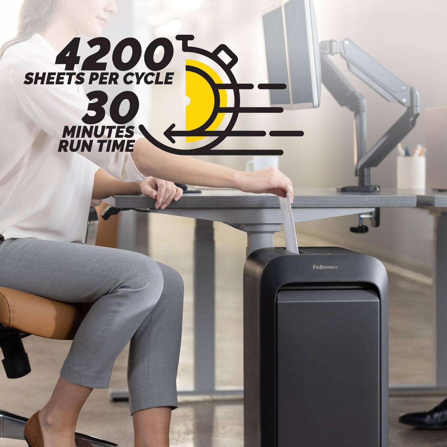 Fellowes Mfg Co. 5015401 Powershred LX220 20 Manual Sheet Capacity Micro-Cut Shredder - Black