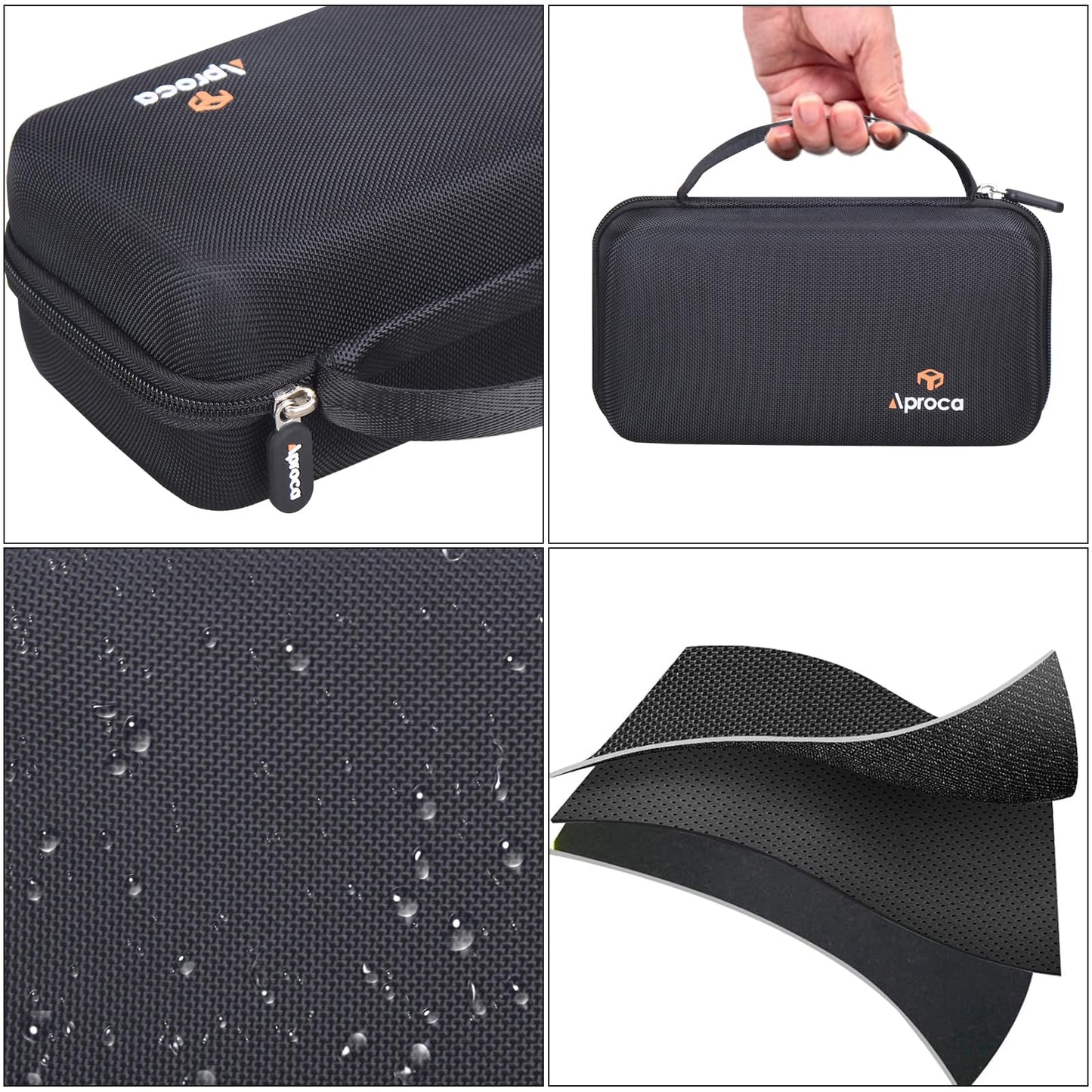 Aproca Case Compatible with AKASO EK7000 4K30FPS 20MP WiFi Action Camera, Portable Storage Bag for Camera Accessories -Black (Case Only)