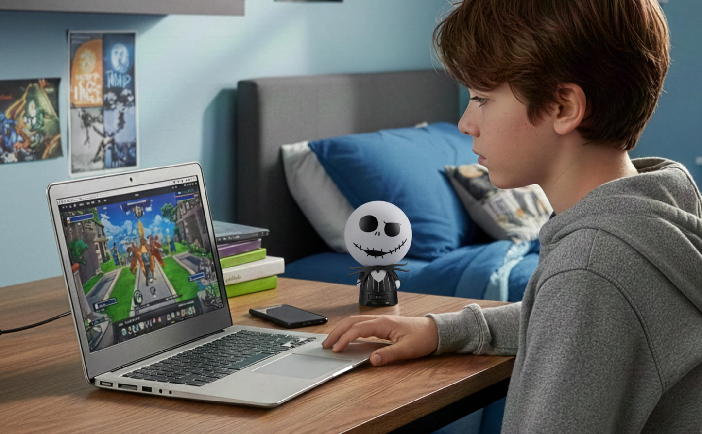 eKids Nightmare Before Christmas Bluetooth Speaker, Portable Wireless Speaker (Jack Skellington)