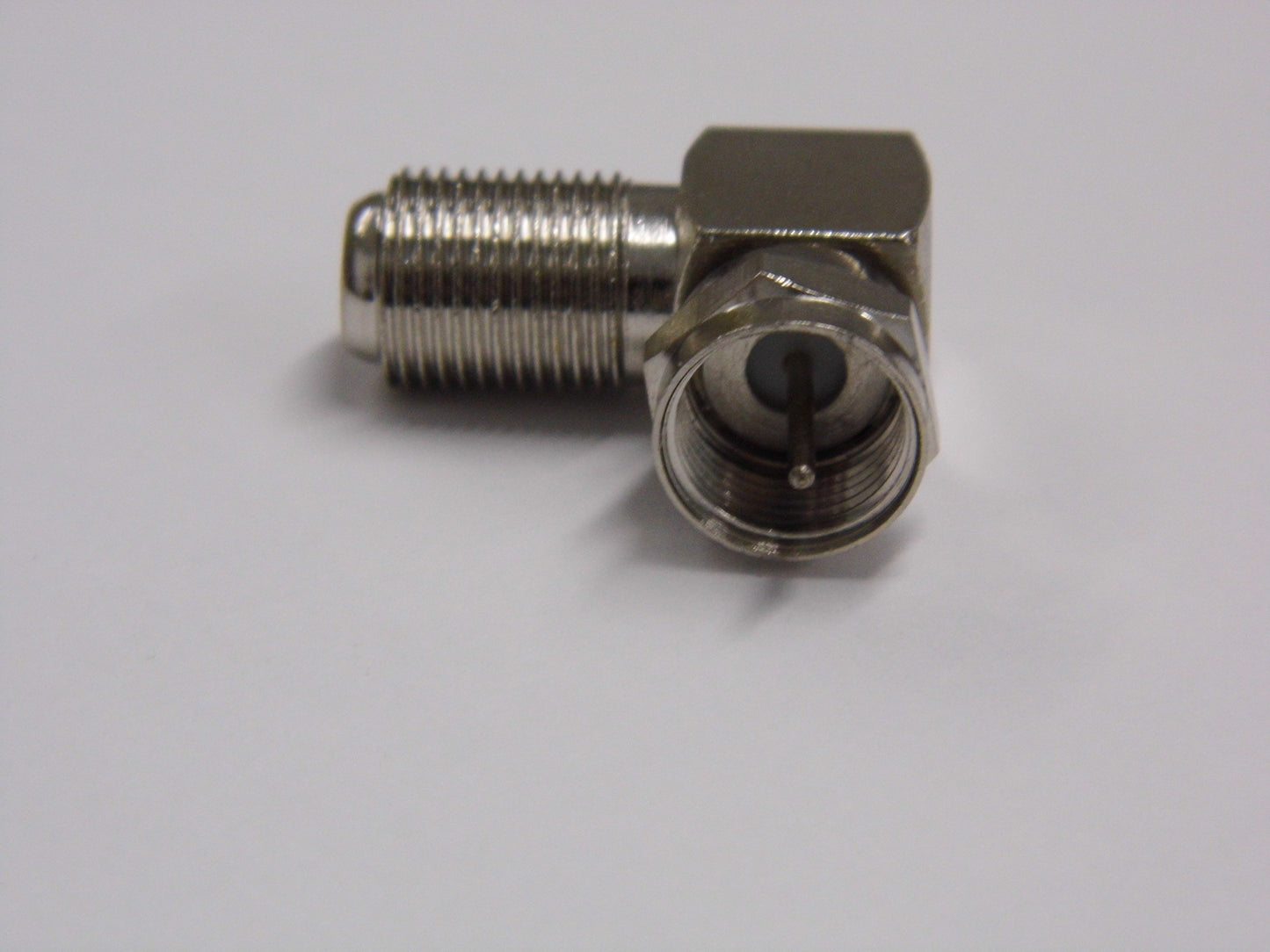 Adapter 90° Degree Right Angled F Female to F Male 75 Ohm (2 Pack)