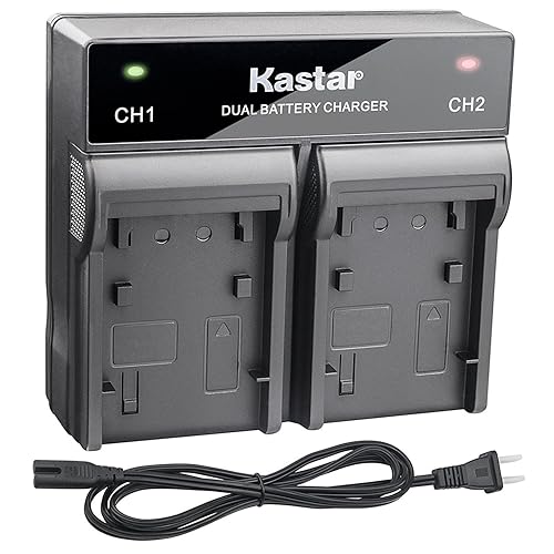 Kastar Fast Dual Charger for Canon BP-970 BP-945 BP-975 and ES300V ES410V ES420V ES520A ES4000 ES5000 ES6000 ES6500V ES7000ES ES7000V ES8000V ES8100V