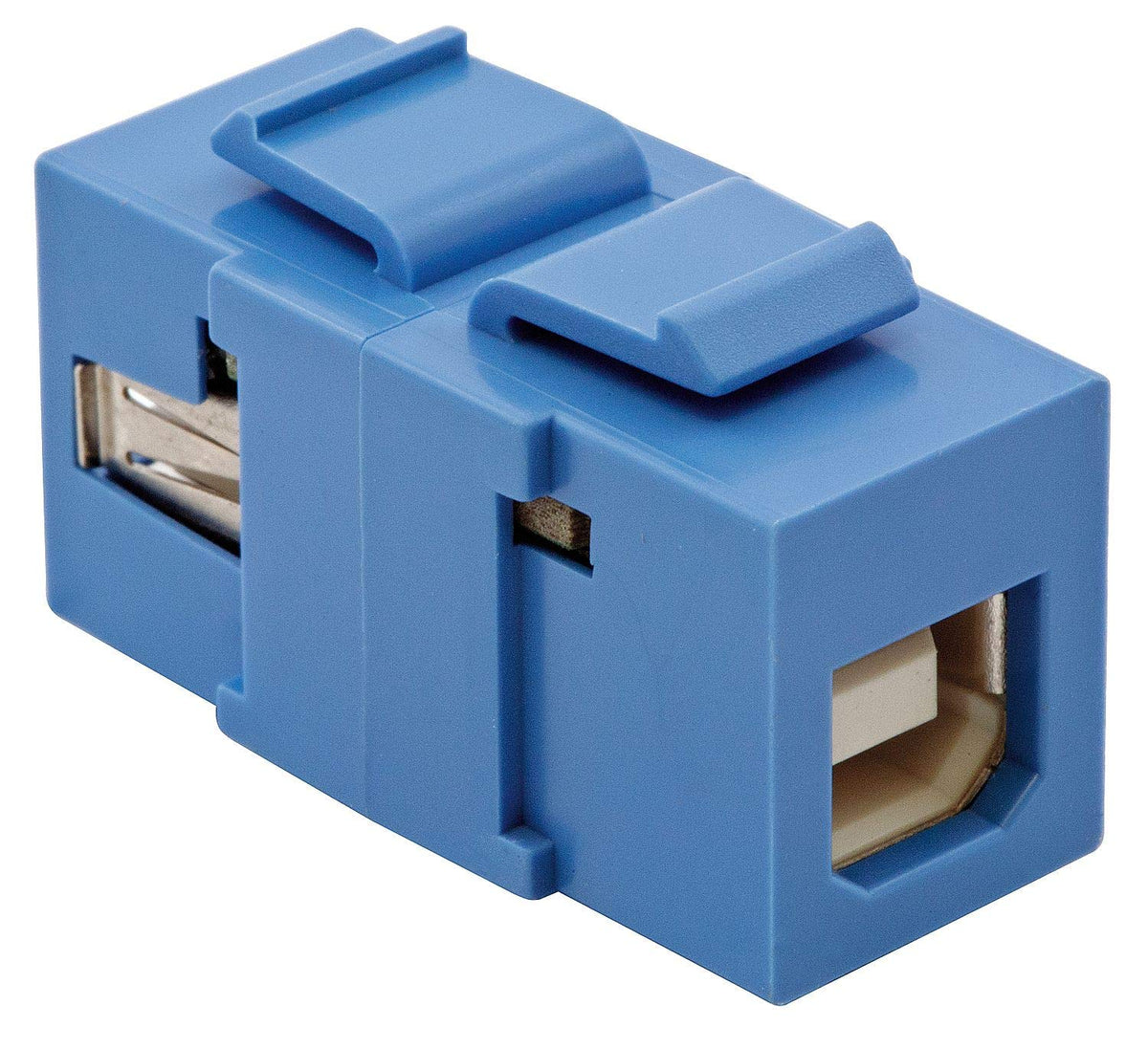 Hubbell Wiring Systems SFUSBABB iSTATION Snap Fit Fitting USB 2.0 AV Connector, A-to-B, Blue