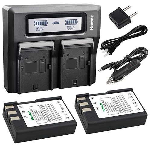 Kastar Fast Dual LCD Charger + 2X Battery for Nikon EN-EL9 EN-EL9a EN-EL9e Battery, MH-23 Charger and Nikon D40 D40X D60 D3000 D5000 SLR Cameras