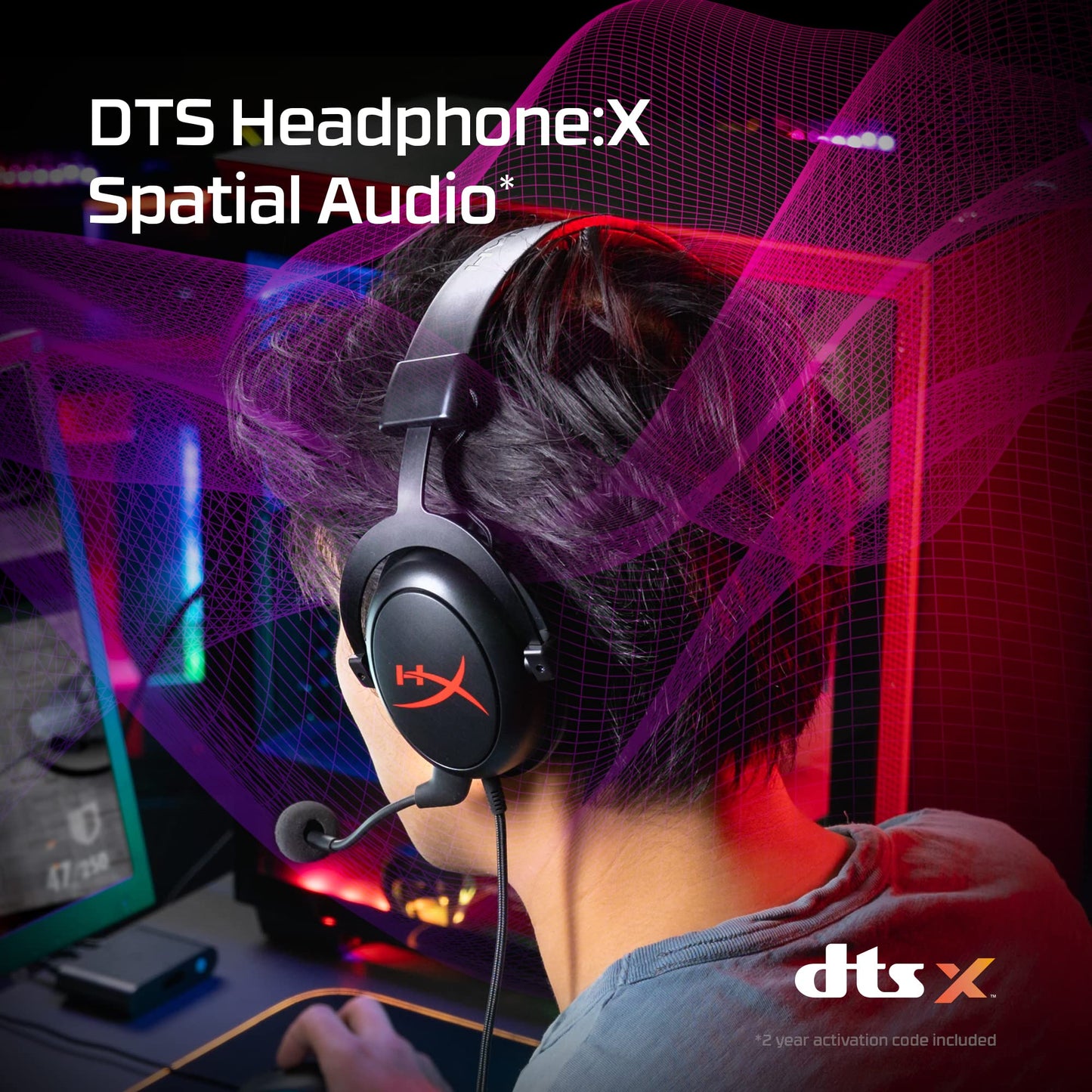 HyperX - Cloud Core Wired DTS Headphone:X Gaming Headset for PC, Xbox X|S, and Xbox One - Black