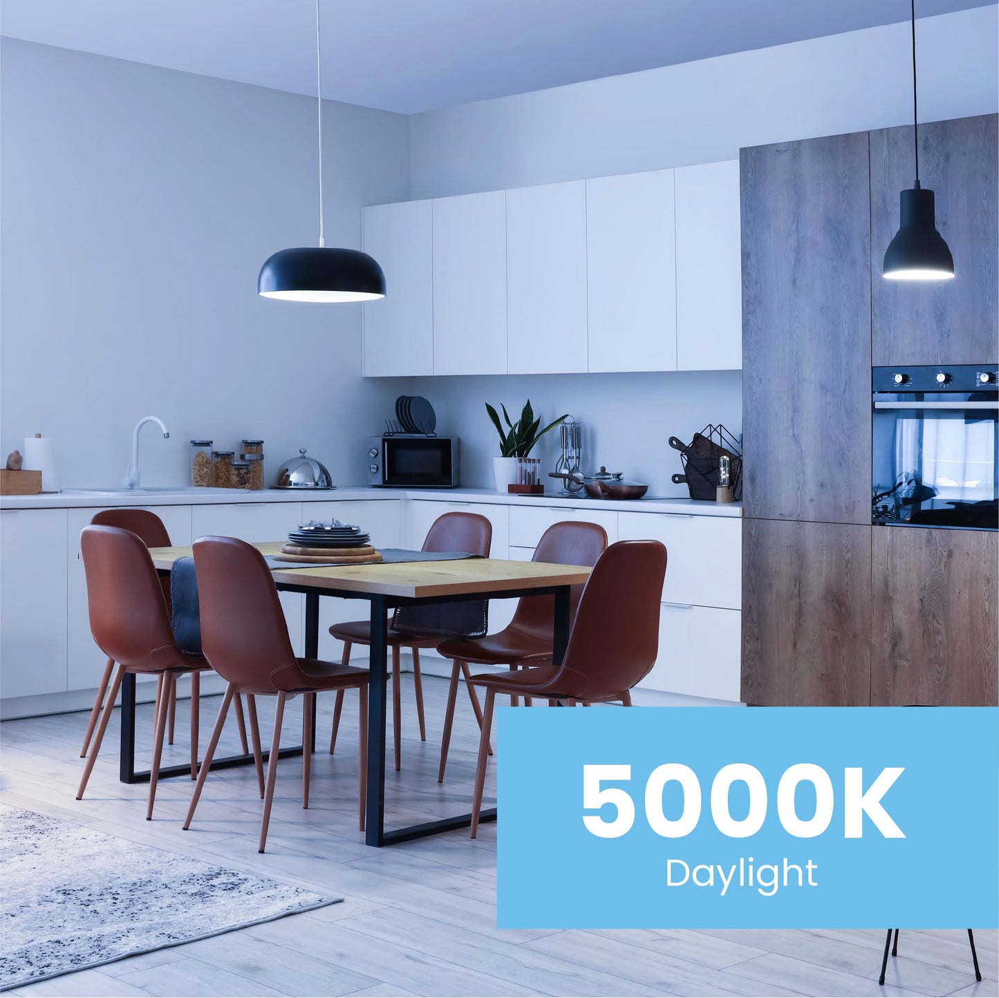 Feit Electric LED A19 Medium Base Light Bulb - 40W Equivalent - 15 Year Life - 450 Lumen - 5000K Daylight - Dimmable | 4-Pack