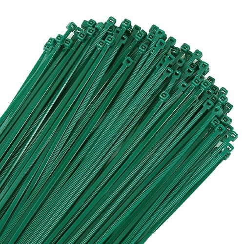 4 inch 3mm Dark Green Nylon Garden Cable Zip Ties Self Locking Cable Ties Twist Ties, Multi-Purpose Cable Tie(100 Pcs)