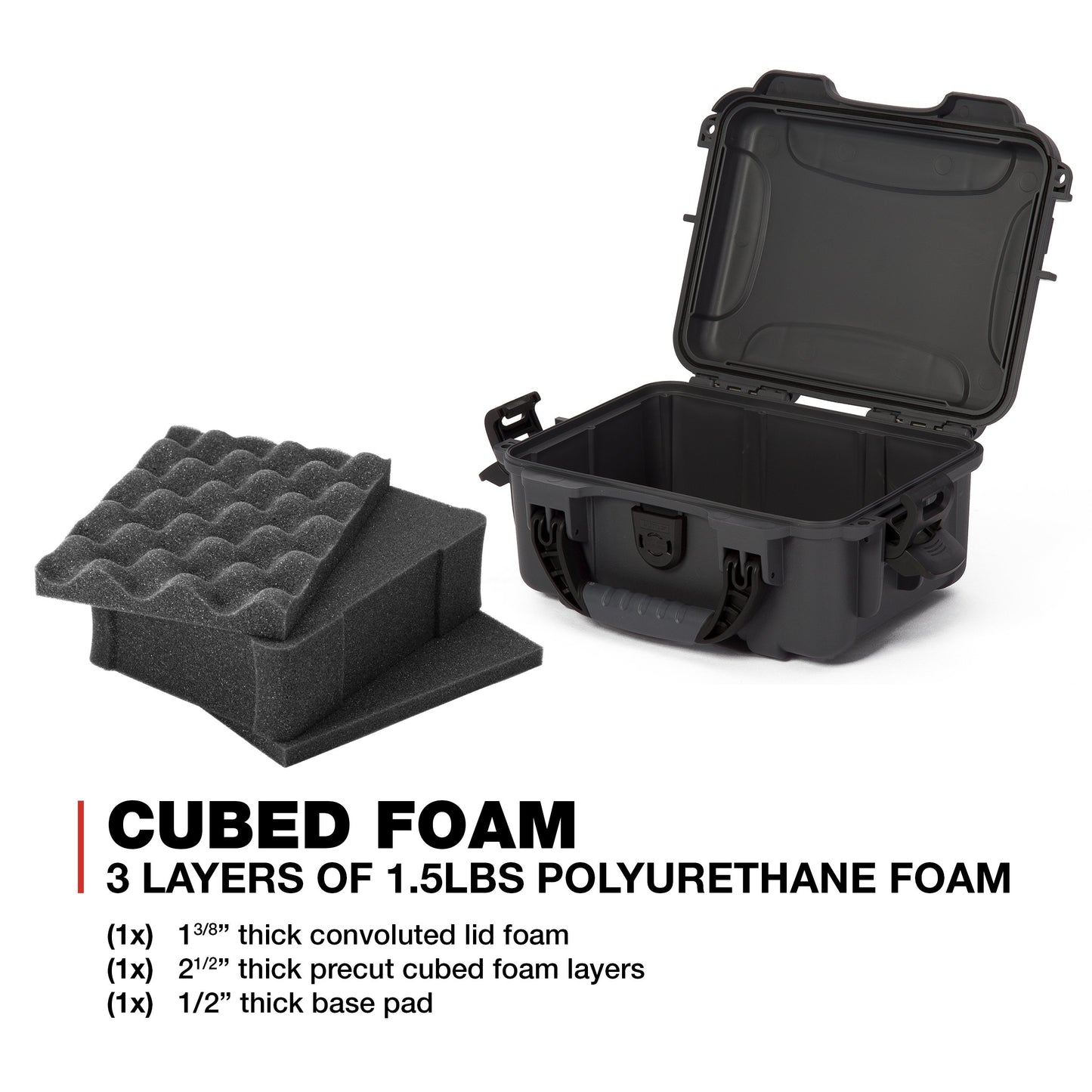 Nanuk 904 Waterproof Hard Case with Foam Insert - Graphite