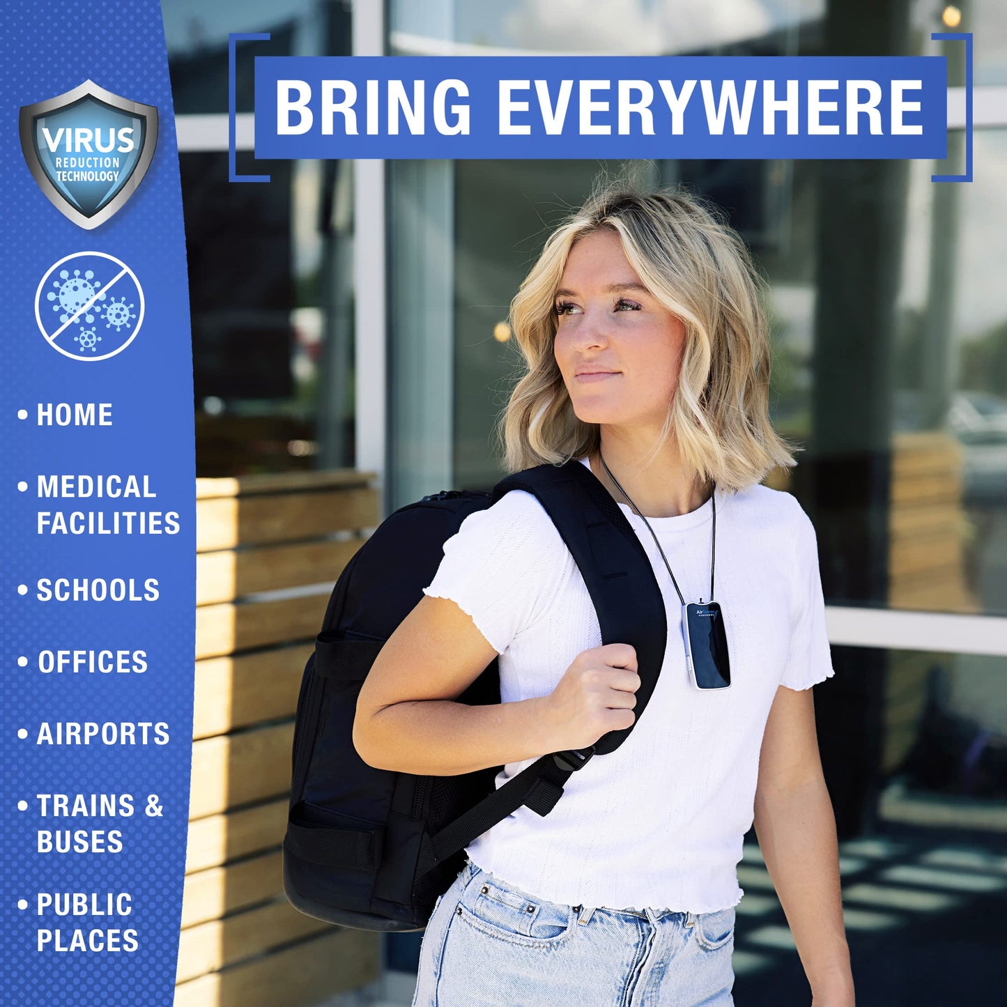 AirTamer A310PMB Personal Air Purifier Wearable Necklace