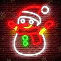 Cheunyar Christmas Snowman Neon Sign Dimmable Christmas Neon Signs for Wall Decor Led Neon Signs Light Up Sign for Bedroom Cafe Bar living Room Neon