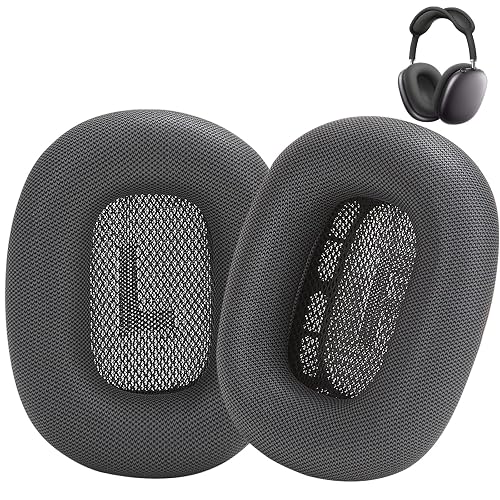 EARROCK Replacement Ear Cushions for AirPods Max 1 Over-Ear Headphones, Protein Leather Covered Earpads with Memory Foam and Magnet (Space Gray)