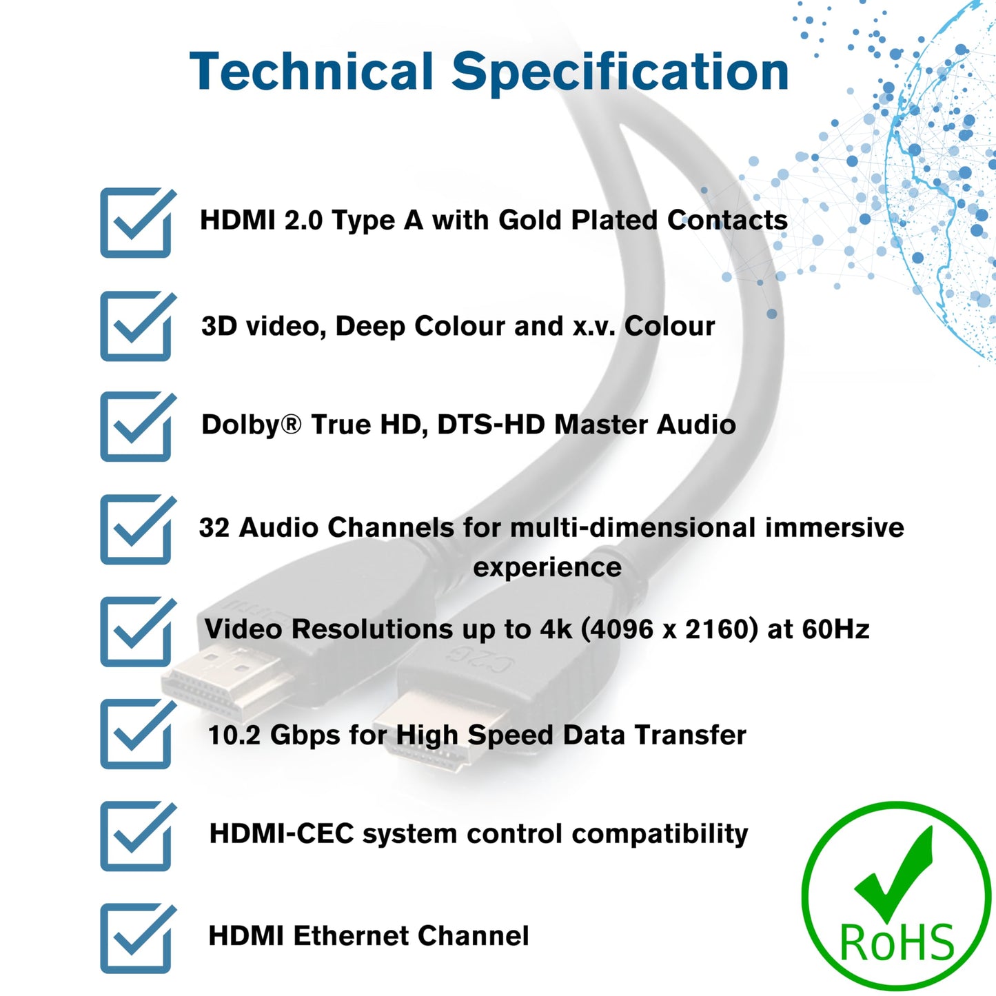 C2G/Cables to Go 15ft High Speed HDMI Cable with Ethernet for 4k Devices