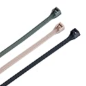 Gardner Bender 10096 4 in., 8 in. Nylon Cable Ties, Tan, Olive, & Black , 200 Pack , Assorted