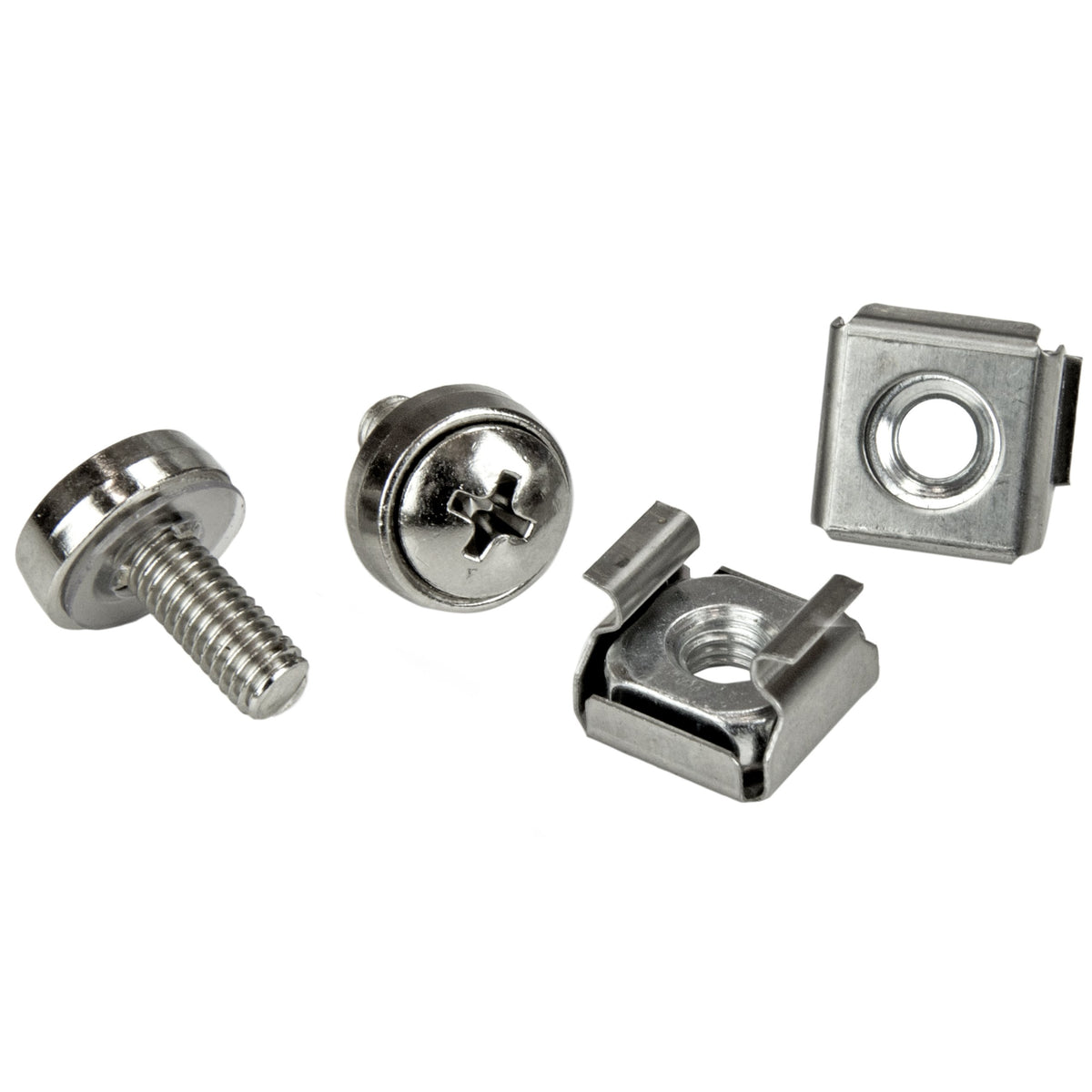 StarTech 50-Pack M5 12mm Screws & Cage Nuts Kit, Nickel-Plated, TAA