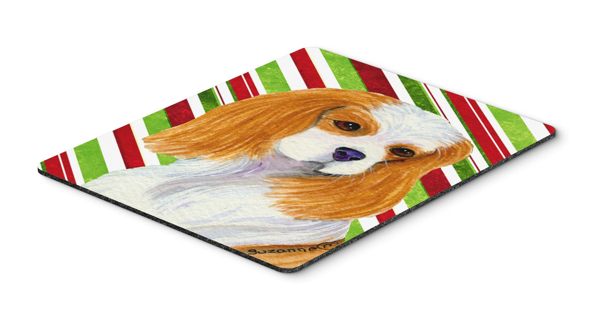 Caroline's Treasures SS4596MP Cavalier Spaniel Candy Cane Holiday Christmas Mouse Pad, Hot Pad or Trivet for Home Office Gaming Working Computers