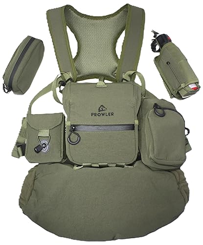 Prowler Gear - THE GUIDE BUNDLE: All Season Binocular Chest Pack Harness With 5 Piece Modular Accessory Kit: One Solution - Early Scouting To Late