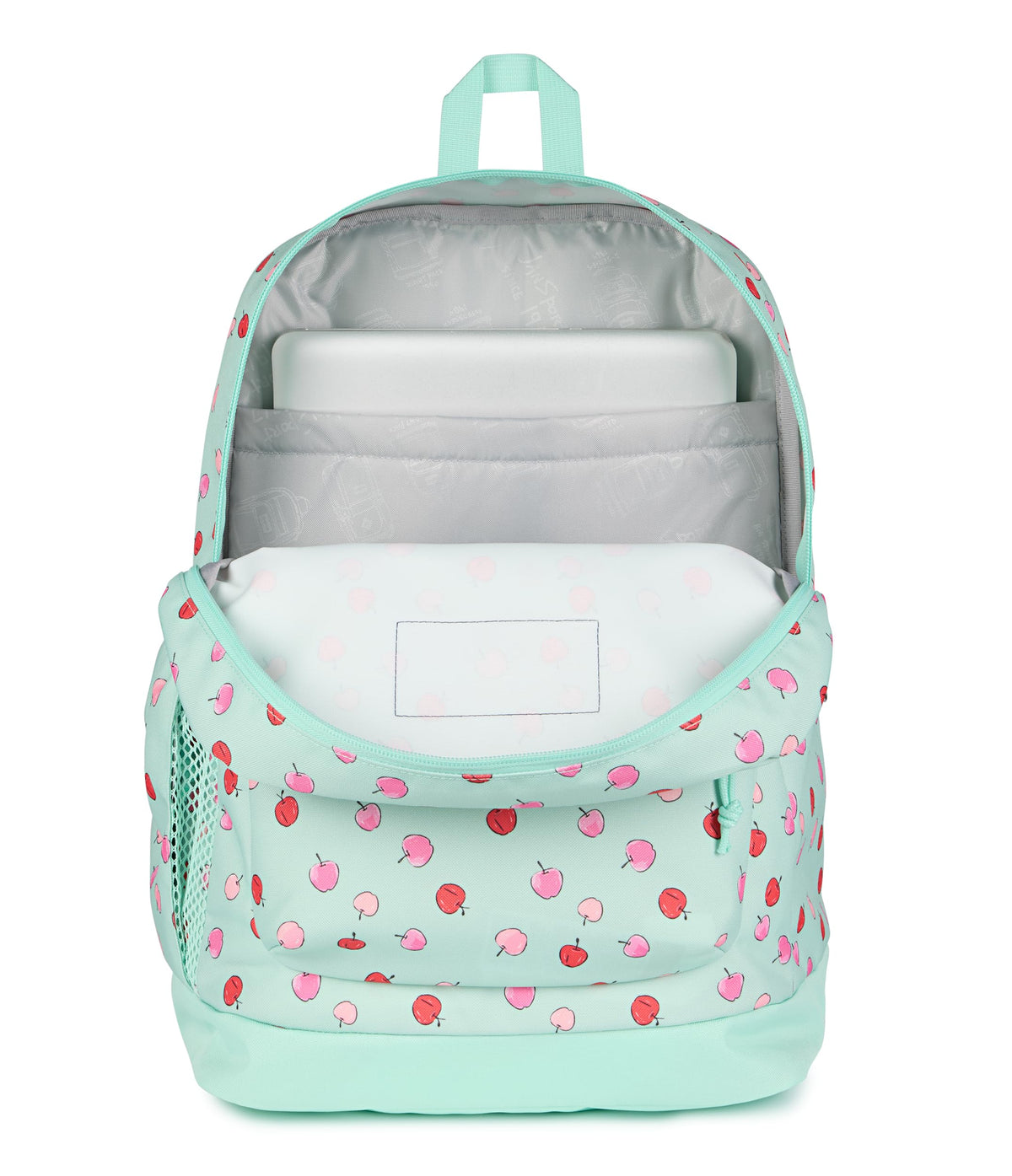 JanSport 26L Cross Town Plus Backpack, Apple Orchard Magic Mint/Pink/Red