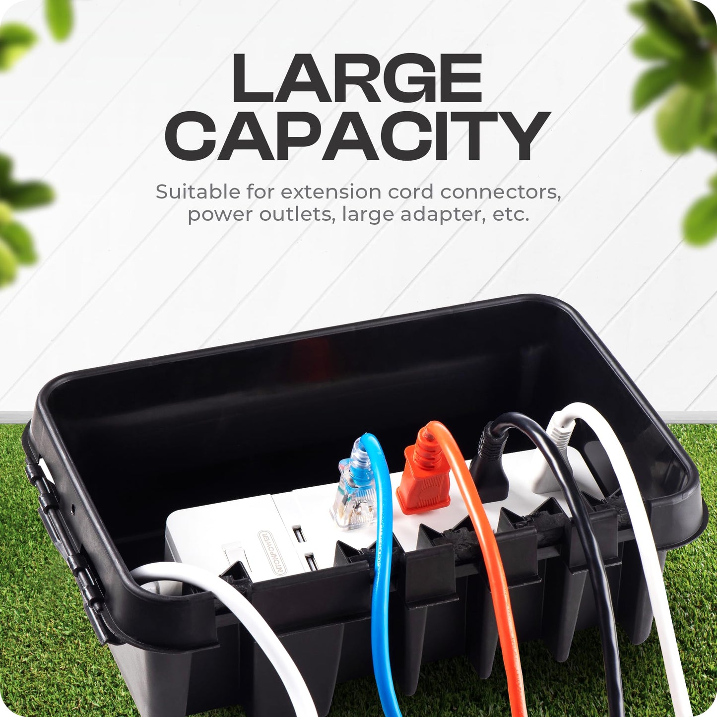 SockitBox - The Original Weatherproof Connection Box - Indoor & Outdoor Electrical Power Cord Enclosure for Timers, Extension Cables, Transformers