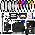 Ultimaxx 49mm Accessory Kit for Canon EOS M, M10, M100, M200, M50, M50, Mark II, Rebel SL1 &More - Includes: Ultra 64GB SDXC, 0.43x Wide Angle Lens