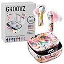 Groovz True Wireless Earbuds with Charging Case - Designed and Engineered in The USA - IPx4 Water Resistant Bluetooth Earbuds Compatible with Apple