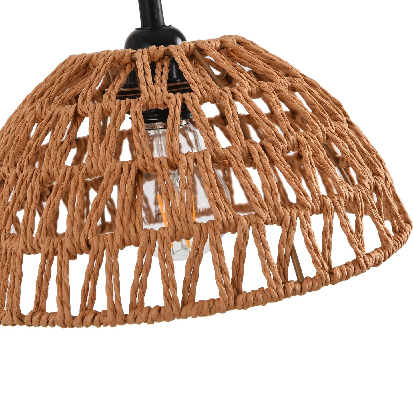 CAFULAM Plug in Wall Sconce,Farmhouse Wicker Wall Lamp Plug in,Hand Woven Rattan Wall Light Farmhouse Rustic Boho Sconces Wall Lighting for Living