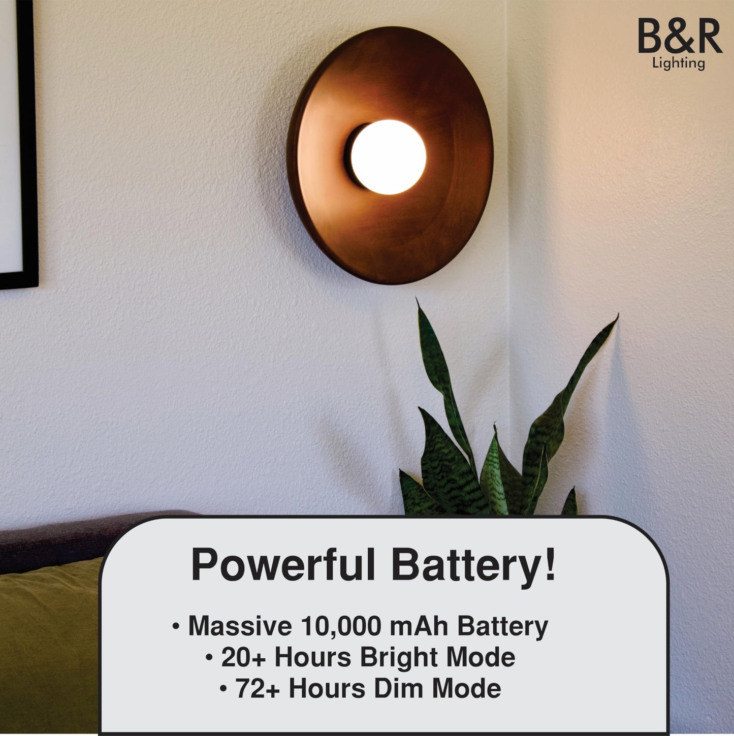 Wood Wireless Battery Operated Wall Sconce Light - Magnetic and Rechargeable Wall Lights with Remote - 10,000 mAh Battery, Lighting for Hallway