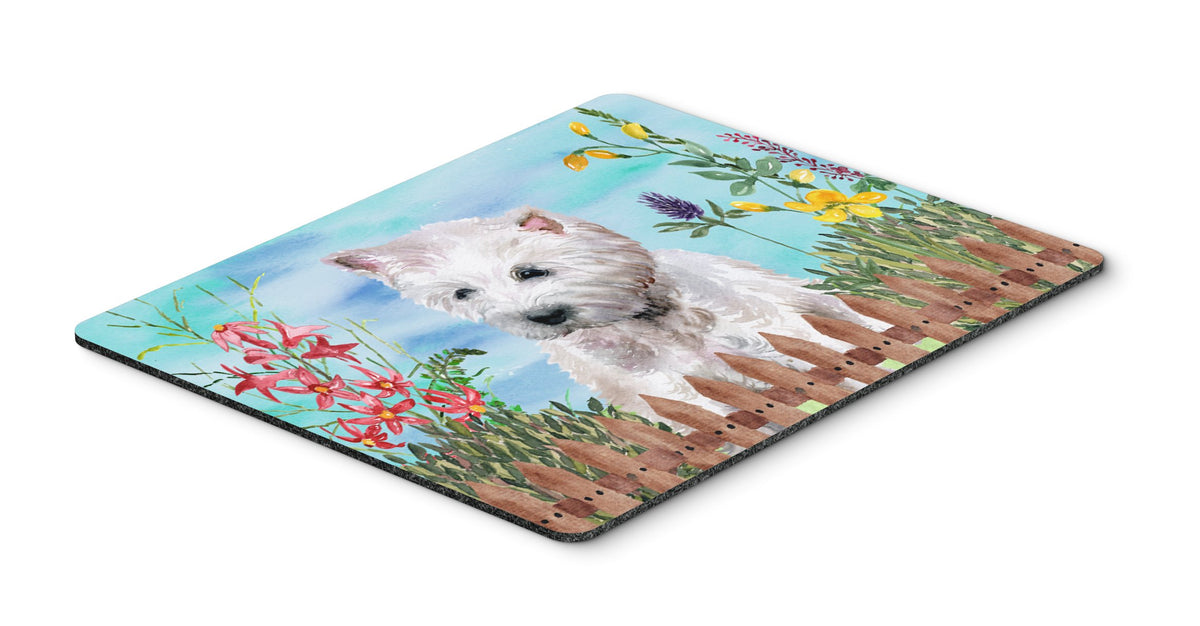 Caroline's Treasures CK1263MP Westie Spring Mouse Pad, Hot Pad or Trivet for Home Office Gaming Working Computers Laptop Mouse Mat,Washable Large